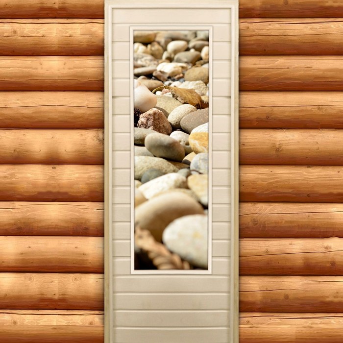 Дверь для бани и сауны "Галька. Элит", 180х70см