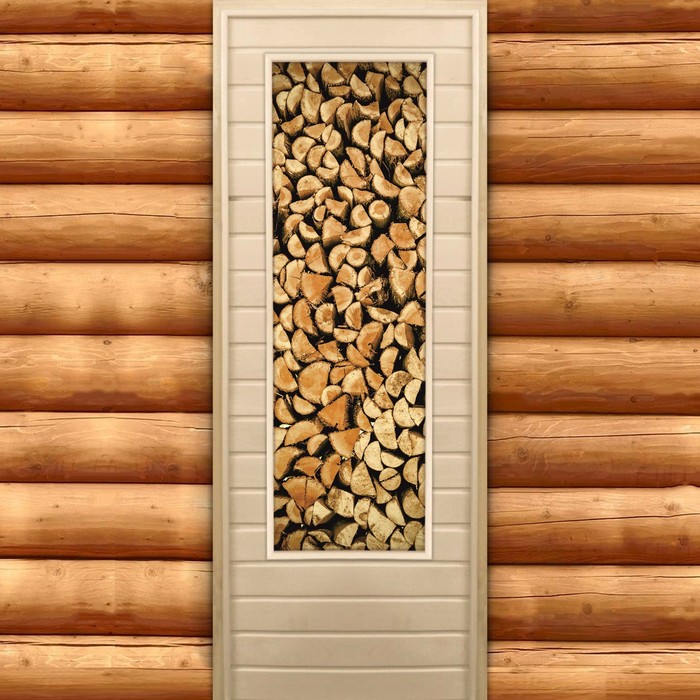 Дверь для бани и сауны "Дровница. Элит", 180х70см