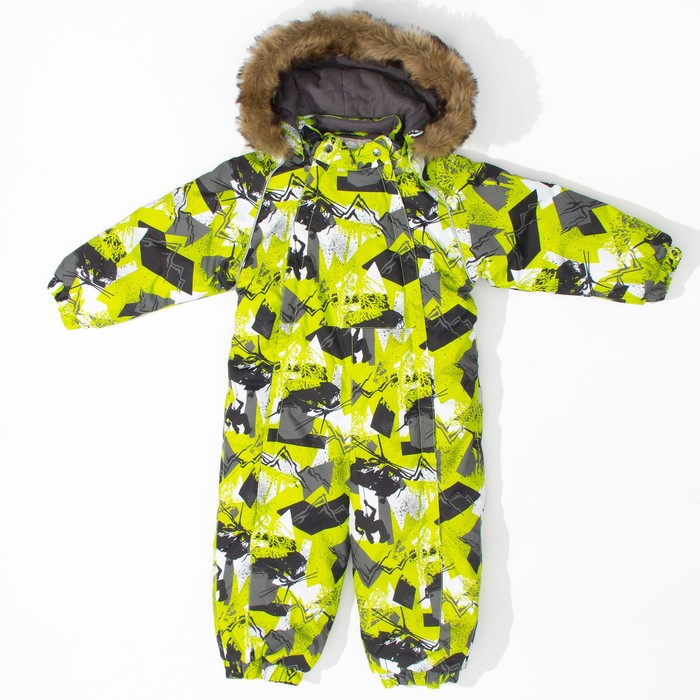 Комбинезон детский "KEIRA", рост 74 см, цвет лайм с принтом 72547_М