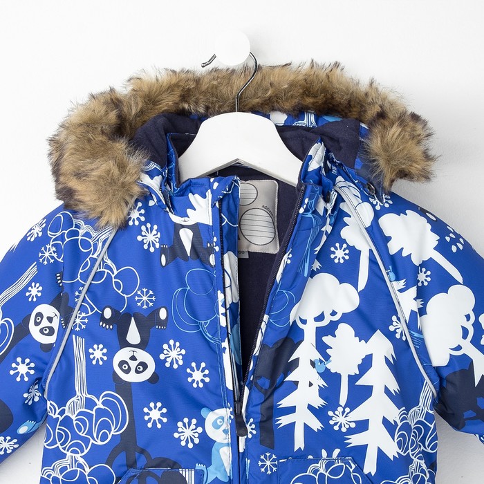 Комплект детский "AVERY", рост 80 см, цвет синий с принтом/тёмно-синий 73235_М