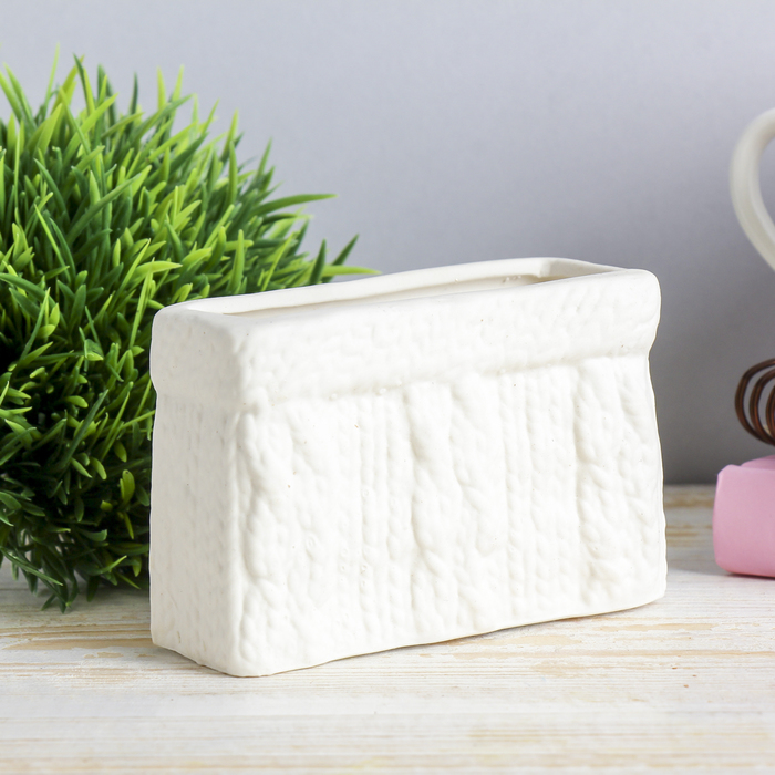 Растущая трава керамика "Вязаный горшочек" 3,5х9х6 см