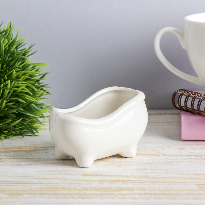 Растущая трава керамика "Ванночка" 4,5х4х8 см