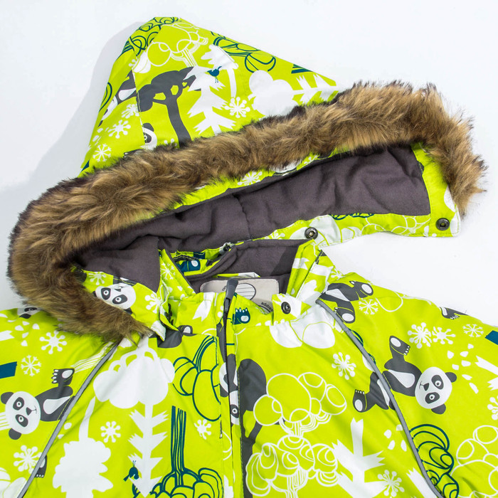 Комплект детский "AVERY", рост 86 см, цвет лайм с принтом/серый 73247_М