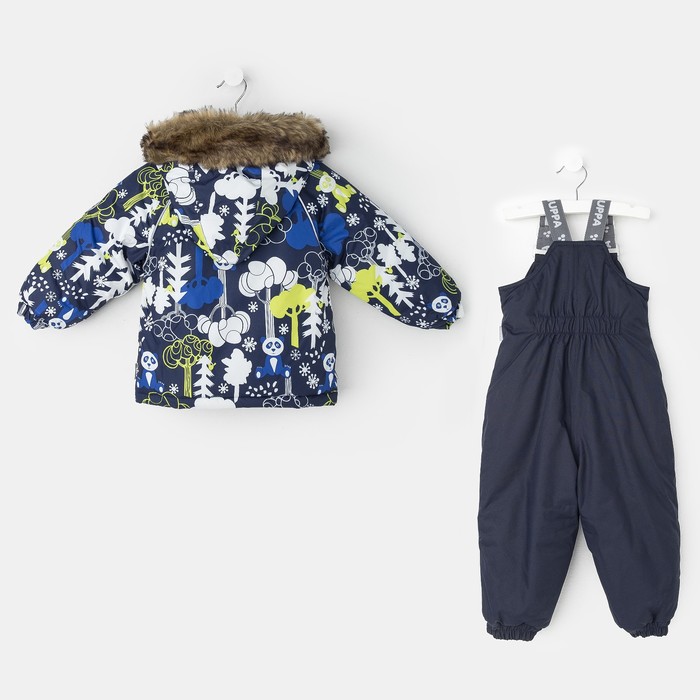 Комплект детский "AVERY", рост 86 см, цвет тёмно-синий с принтом 73286_М