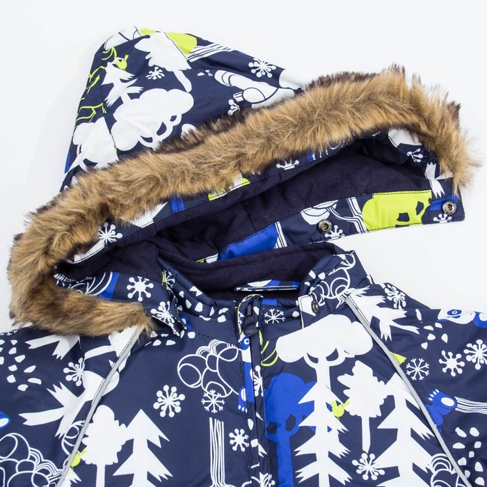 Комплект детский "AVERY", рост 86 см, цвет тёмно-синий с принтом 73286_М