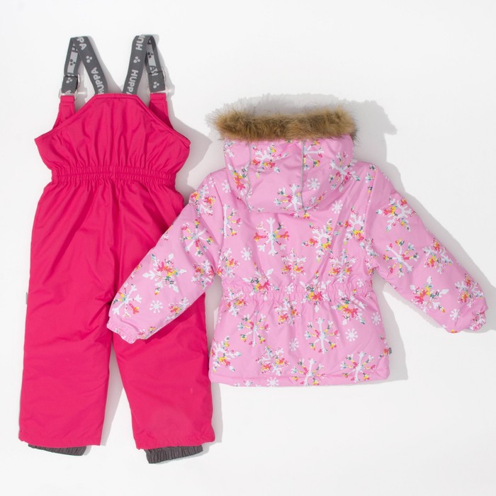 Комплект для девочки "WONDER", рост 128 см, цвет розовый с принтом/фуксиа 71613