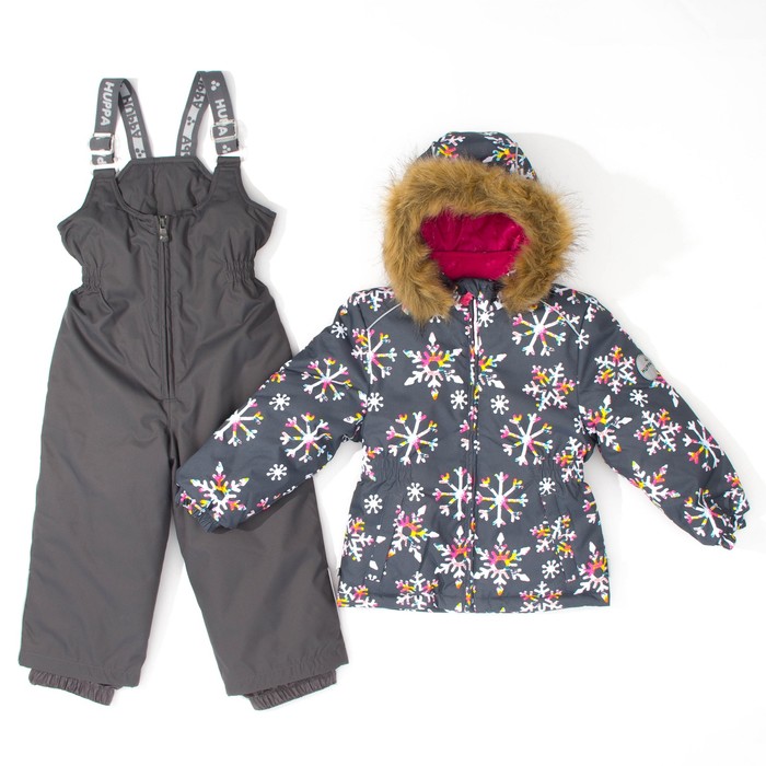 Комплект для девочки "WONDER", рост 140 см, цвет серый с принтом 71635