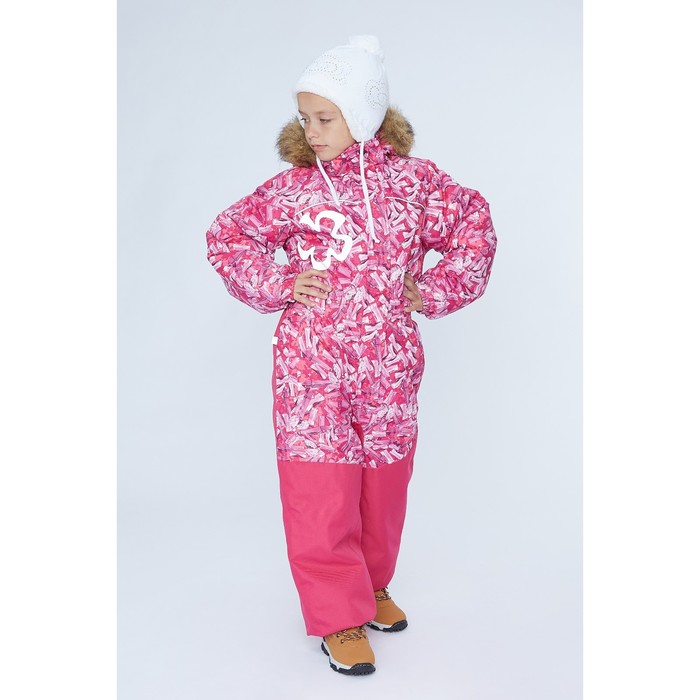 Комбинезон для девочки "CHLOE 1", рост 98 см, цвет фуксиа с принтом 71463