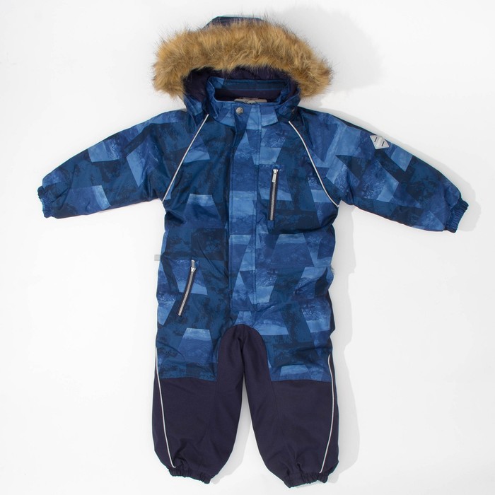 Комбинезон для мальчика "FENNO", рост 92 см, цвет тёмно-синий с принтом 72486