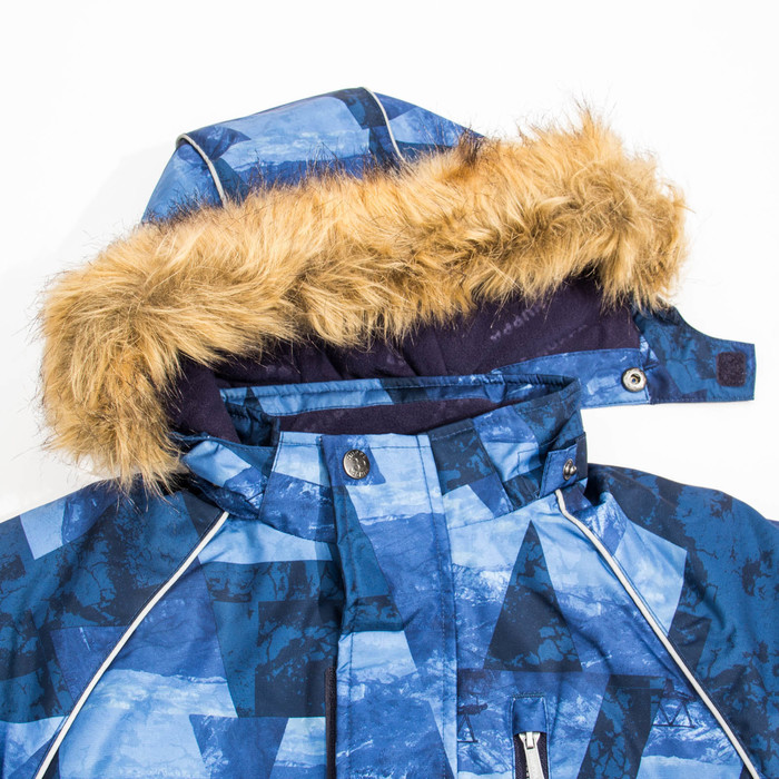 Комбинезон для мальчика "FENNO", рост 98 см, цвет тёмно-синий с принтом 72486