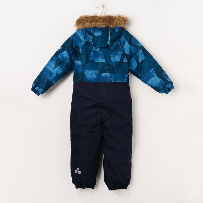Комбинезон для мальчика "FENNO", рост 122 см, цвет тёмно-синий с принтом 72486