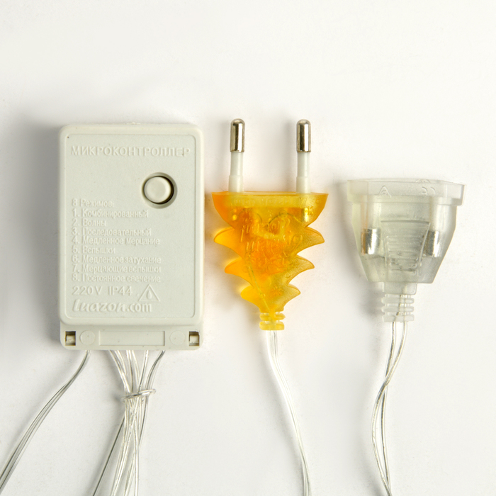 ЗАНАВЕС, УМС вилка "ШАРИКИ" Ш:2 м, В:1,5 м, Н.С. LED-360-220V, 8 режимов, Т/БЕЛЫЙ