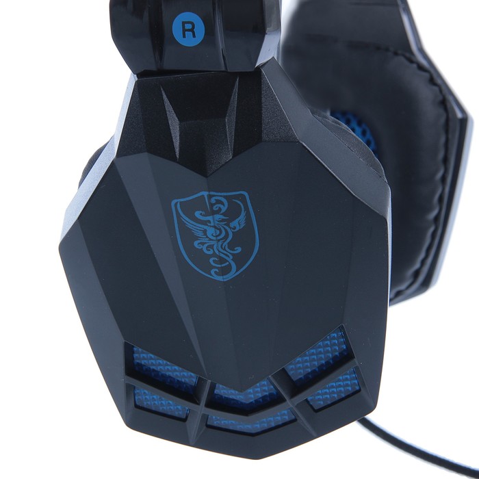 Игровая гарнитура, регулятор громкости, провод 2 м черная Микс