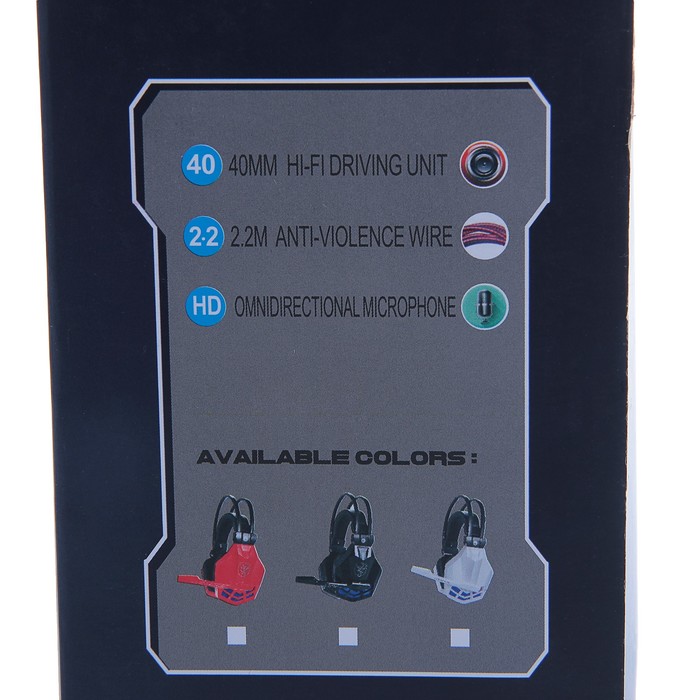 Игровая гарнитура, регулятор громкости, провод 2 м черная Микс