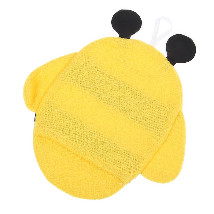 Мочалка варежка детская "Пчелка" МИКС