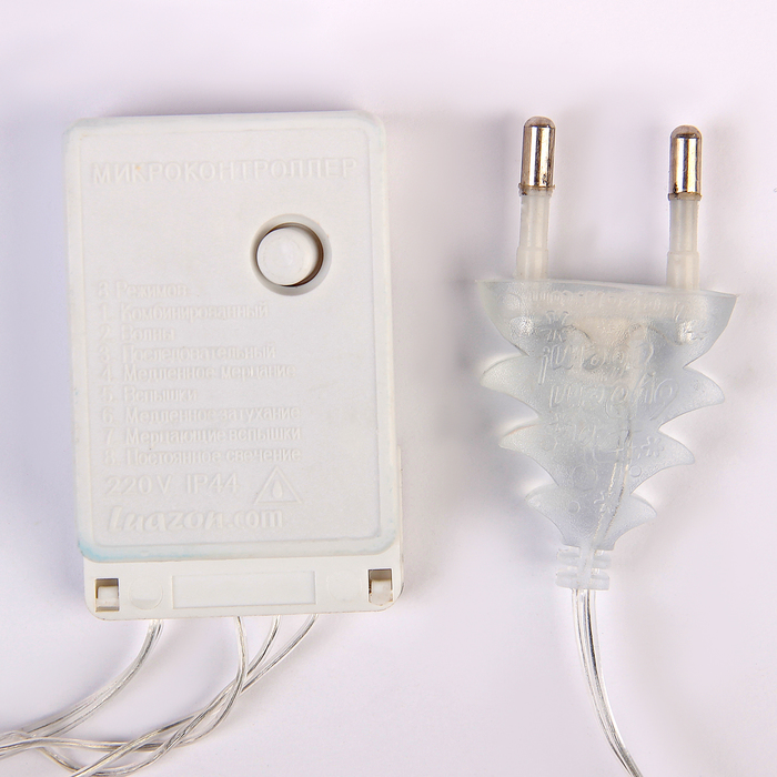 Гирлянда "Метраж" 5 м с насад. “Кубик Проволока”,2,8 см Н.С. LED-20-220V, контр 8р БЕЛЫЙ