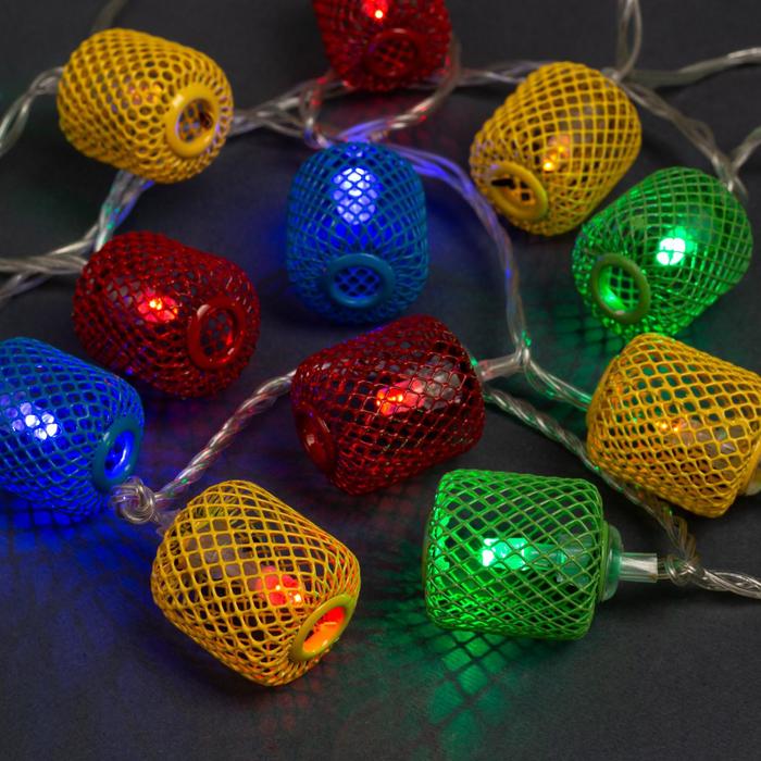 НИТЬ, 4м. с насад. “Фонарик сетка”,3х2,5 см Н.С. LED-20-220V, 8 режимов, МУЛЬТИ