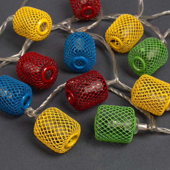 НИТЬ, 4м. с насад. “Фонарик сетка”,3х2,5 см Н.С. LED-20-220V, 8 режимов, МУЛЬТИ