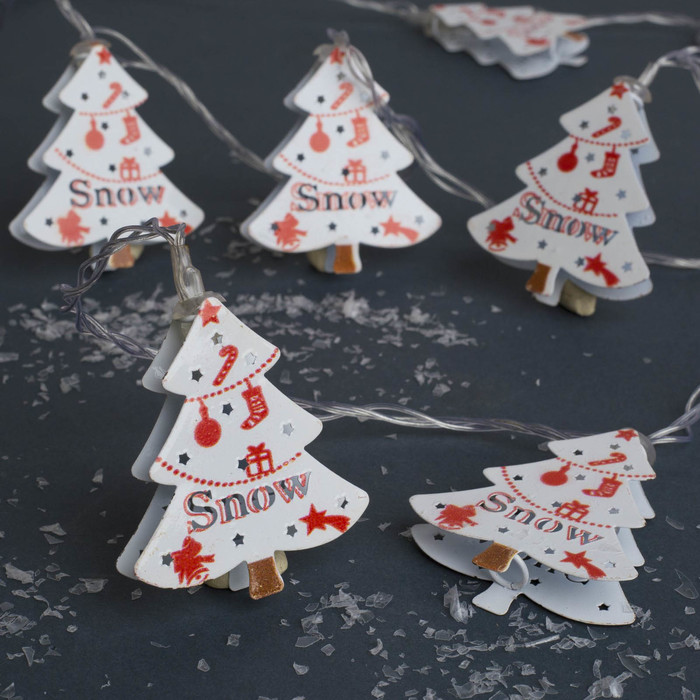 Гирлянда "Метраж" 5 м с насад. “Елка Белая”,6,5х5,5 см Н.С. LED-20-220V, контр 8р, МУЛЬТИ