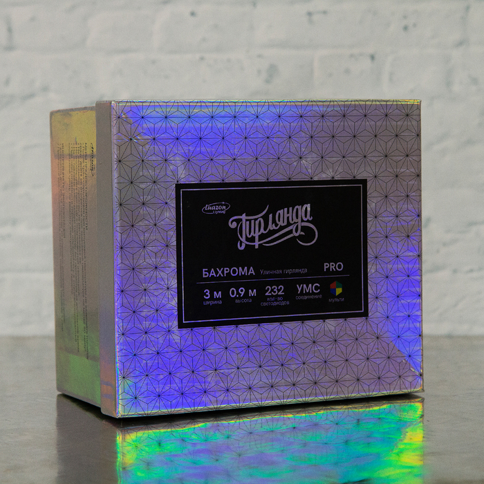 БАХРОМА уличная, УМС, Ш:3м, В:0.9м, Н.Т. 2W Каучук LED(IP65)-232-220V, МУЛЬТИ