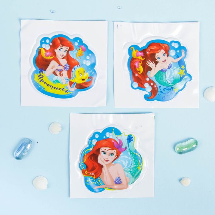 Сетка для хранения игрушек "Русалочка" Принцессы: Ариель +набор объемных наклеек