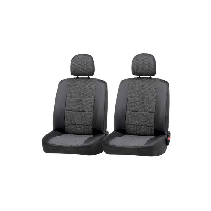 Авточехлы SKYWAY, FORD Focus 3 c 2011, жаккард, экокожа, набор 12 предметов, темно-серый