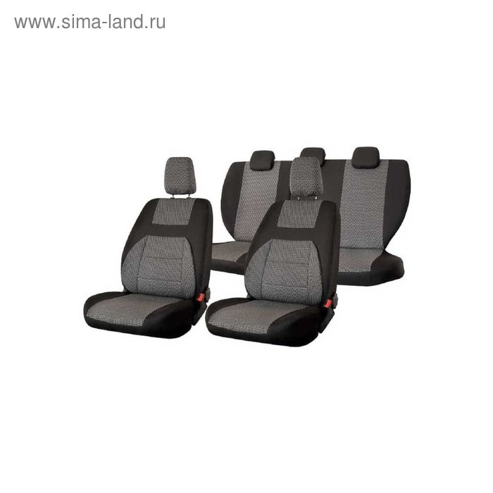 фото Авточехлы skyway, lada granta 2011-2017, жаккард, набор 13 предметов , черный