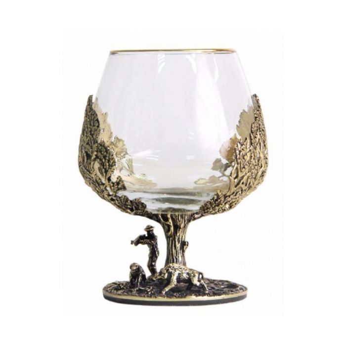 Бокал для коньяка «Охота на кабана» в картонном футляре