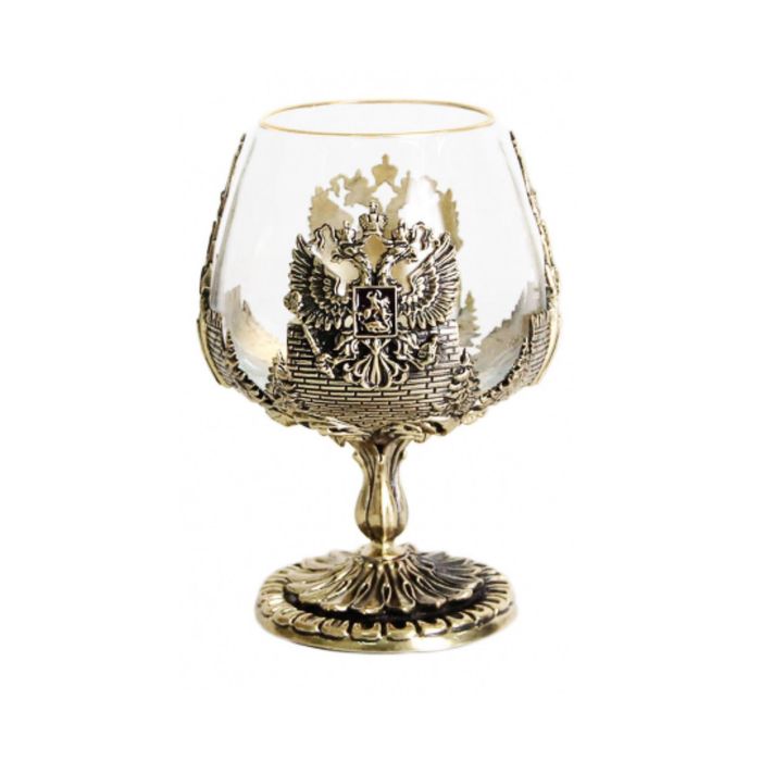 Бокал для коньяка «Россия» в картонном футляре