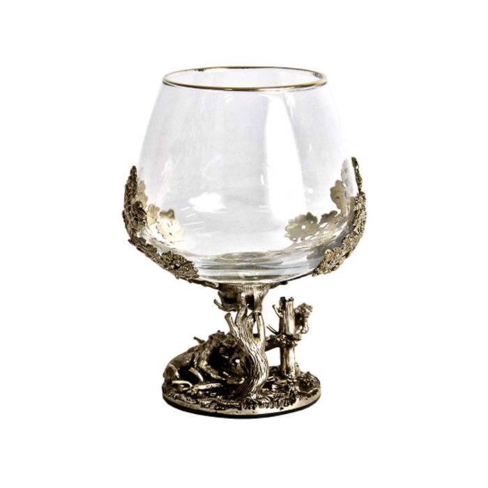 Набор бокалов для коньяка «Охота на кабана и охота на лося» в картонном футляре