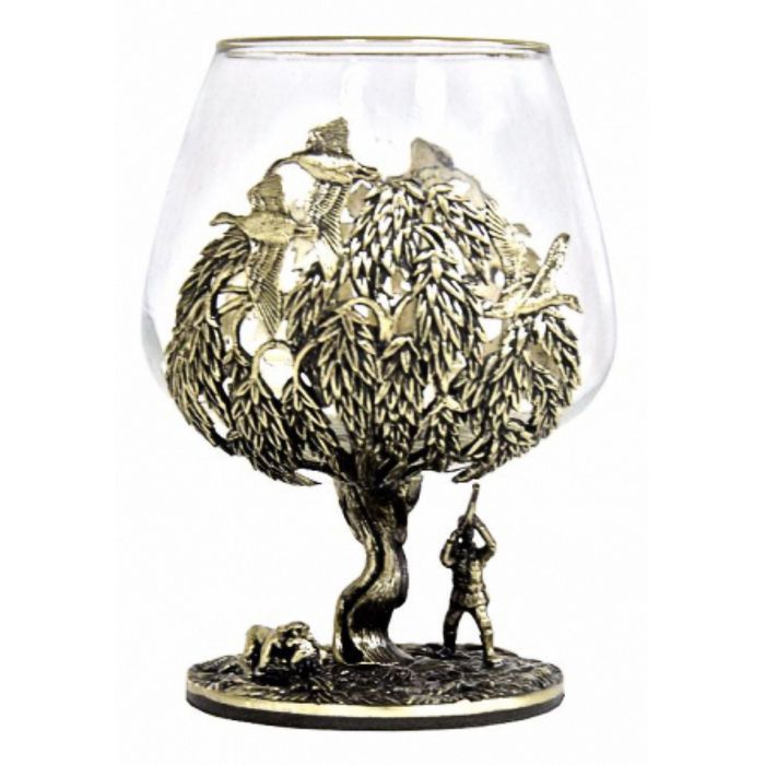 Набор бокалов для коньяка «Охота на кабана и охота на уток» в картонном футляре