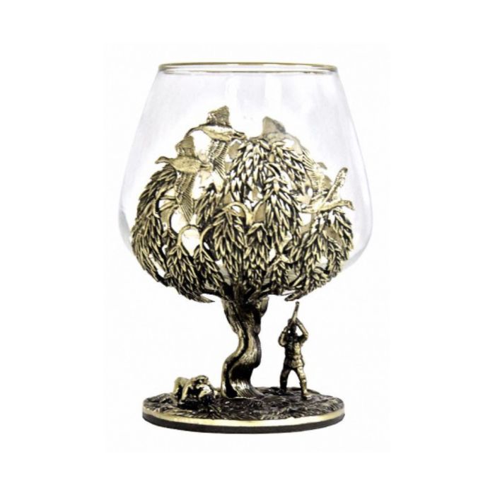 Набор бокалов для коньяка «Охота на кабана и охота на уток» в картонном футляре
