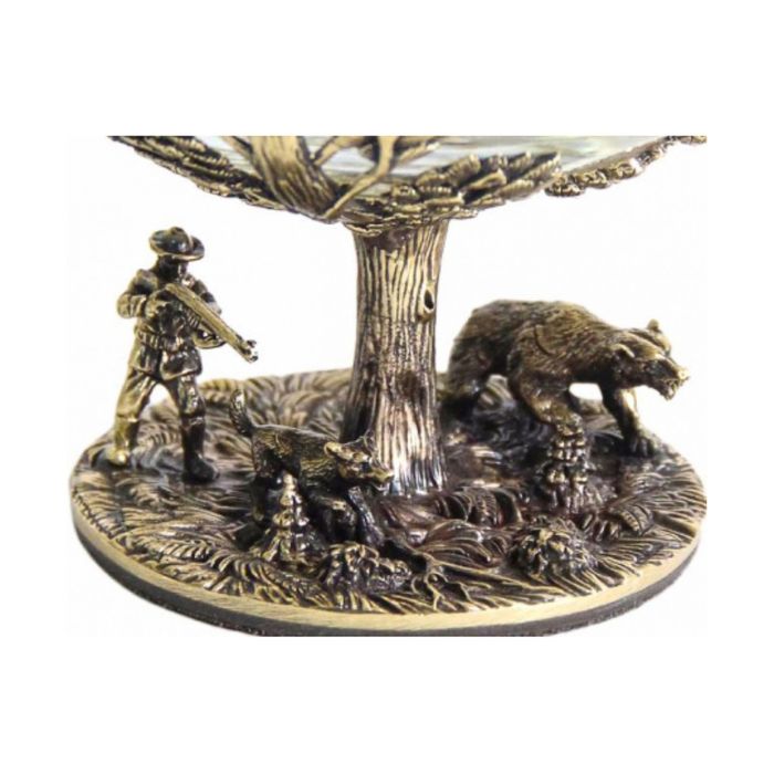 Бокал «Охота на медведя» в деревянной шкатулке