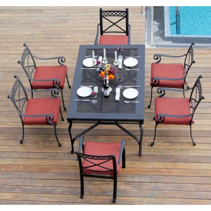 Комплект мебели из литого алюминия "СИЦИЛИЯ" на шесть персон