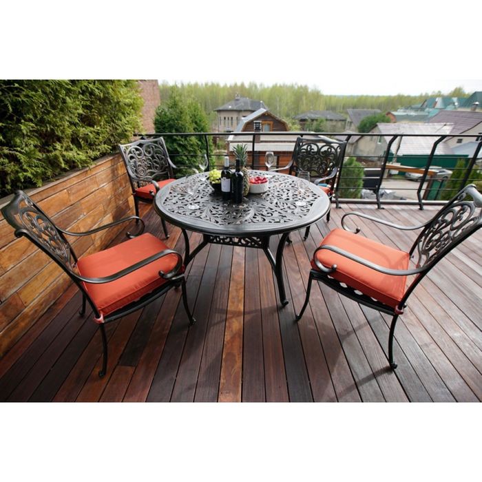 Обеденный комплект мебели из литого алюминия "НАВАРРА"