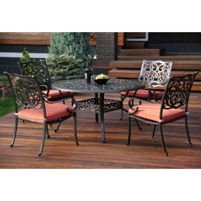 Обеденный комплект мебели из литого алюминия "НАВАРРА"