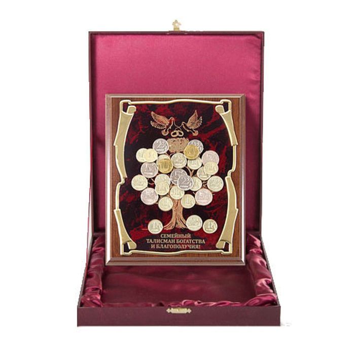 Панно с денежным деревом и голубями «Семейный талисман»