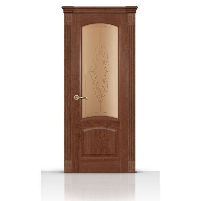 Дверное полотно остекленное АЛЕКСАНДРИТ дуб миндаль 2000х700