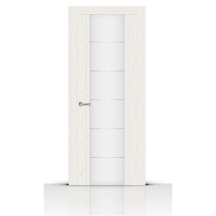 Дверное полотно остекленное ВИКОНТ белый ясень (зеркало) 2000х600