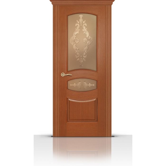 Дверное полотно остекленное ГЕЛИОДОР темный анегри (бронза) 2000х600