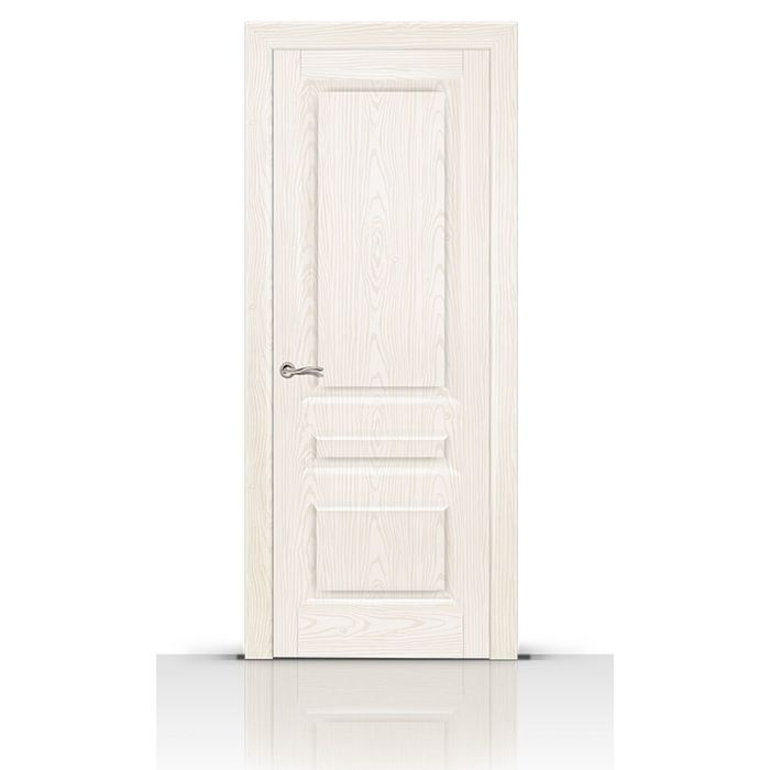 Дверное полотно МАЛАХИТ-2 белый ясень 2000х800