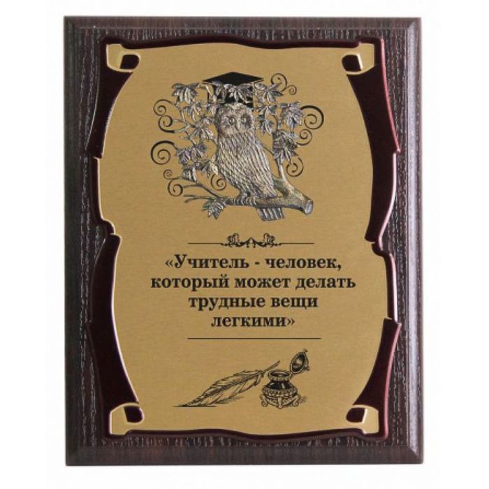 Панно с совой «Учитель», сублимация