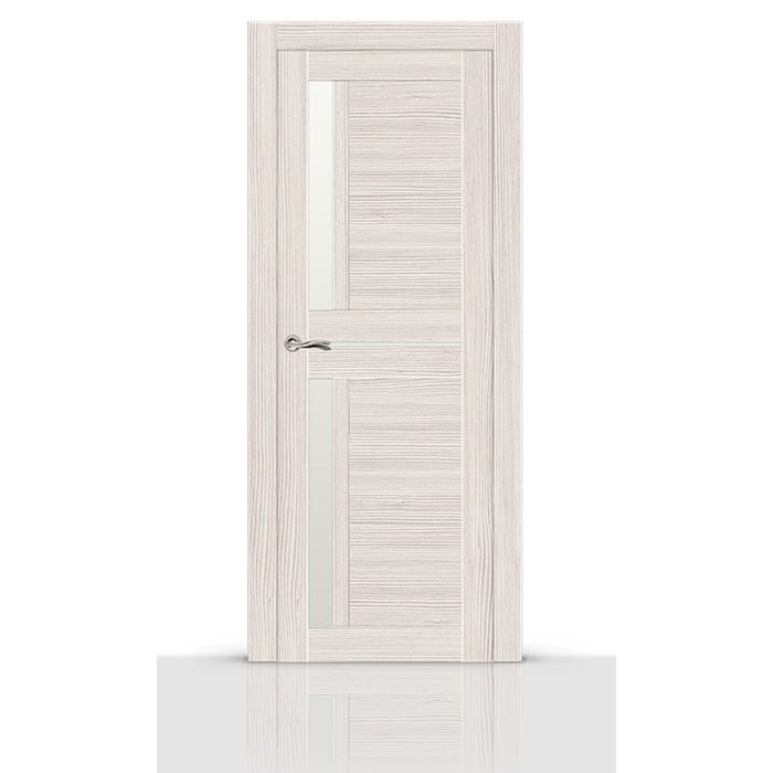 Дверное полотно остекленное БАДЖИО ясень кремовый (сатинат) 2000х900