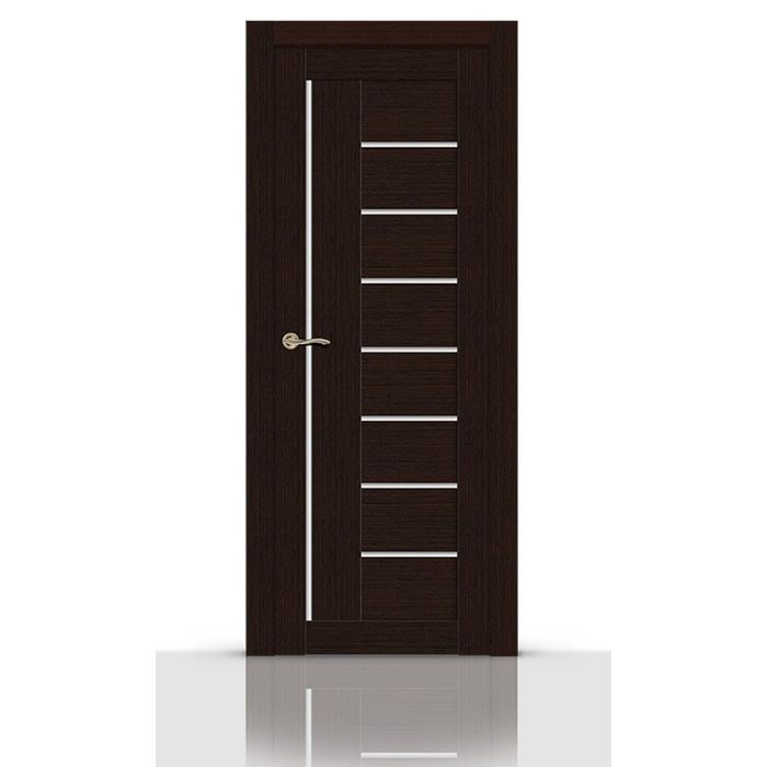 Дверное полотно остекленное ВЕРДЖИНИО венге (сатинат) 2000х800