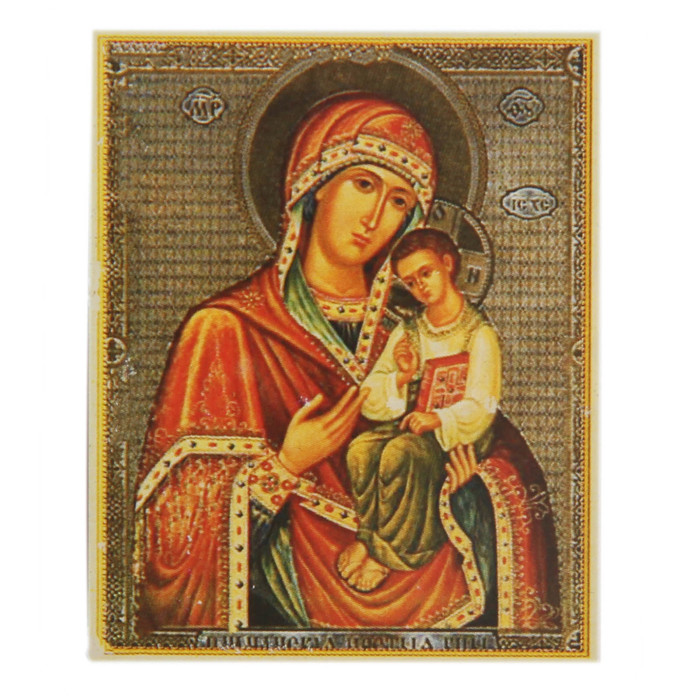 Алмазная вышивка 25*35 " Божья Матерь Тихвинская"  холст,емкость,стержень