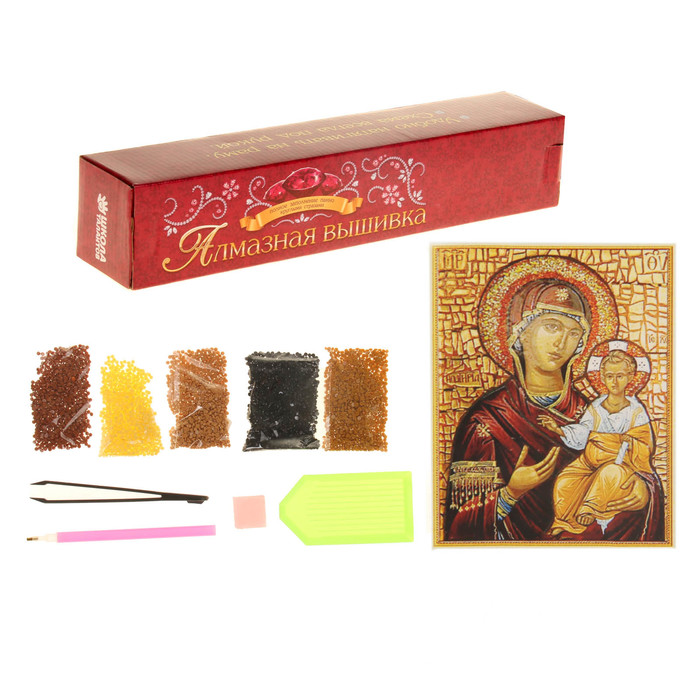 Алмазная вышивка 25*35 "Блаженная Матрона" холст,емкость,стержень