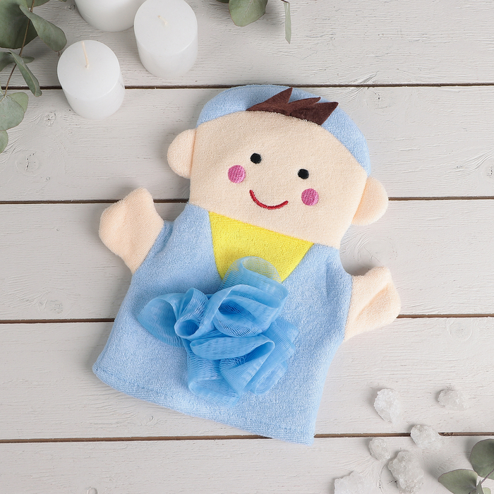 Мочалка варежка детская "Мальчик"
