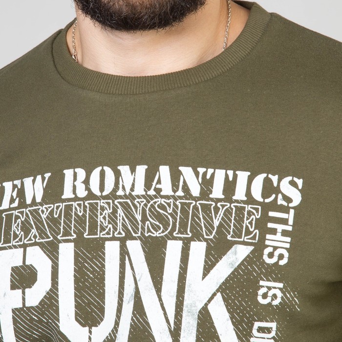 Джемпер мужской 6410 цвет зелёный, р-р 46