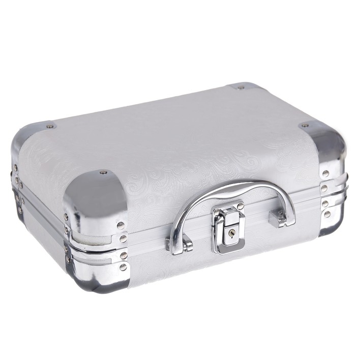 Шкатулка чемодан "Узоры на белом" 16х23х9 см