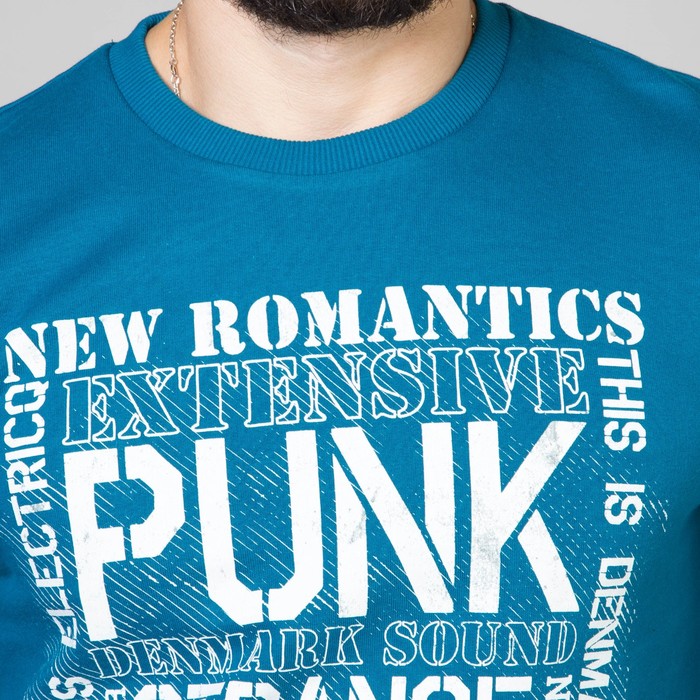 Джемпер мужской 6410 цвет бирюзовый, р-р 52